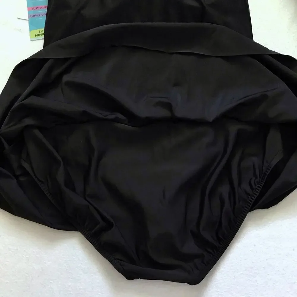 Swim Solutions NWT Tummy Control Skater Swimdress Women 16 - Picture 9 of 15